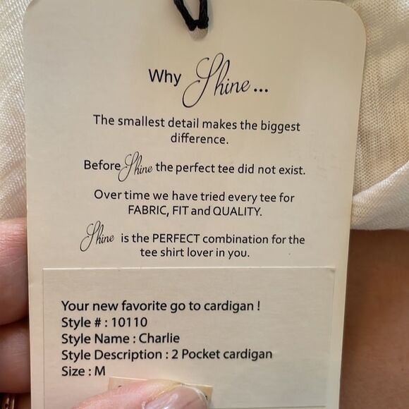 NWT Shine It’s Your Time off white/cream thin knit cardigan - Picture 9 of 11